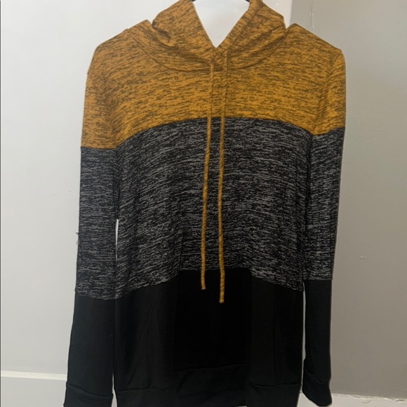 P.S. Kate Tops - P.S. Kate Striped Hoodie- Large